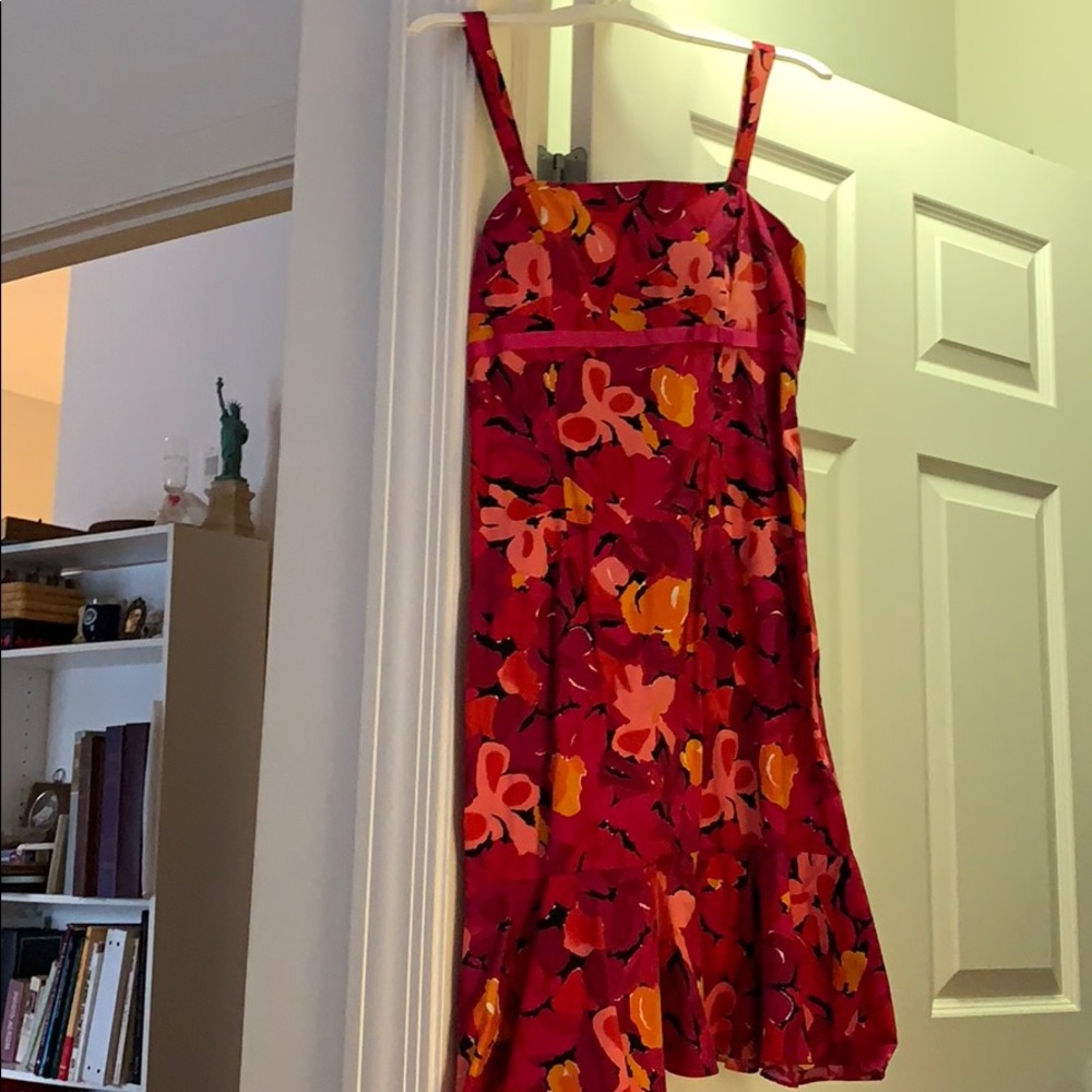 Orange and pink floral sundress